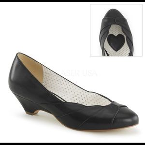 Black Pleaser Pin Up Kitten Heels